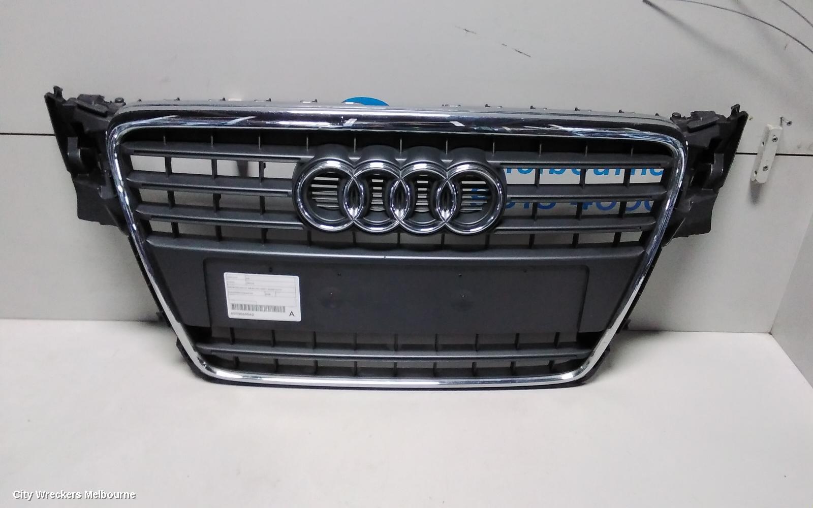 AUDI A4 GRILLE, RADIATOR GRILLE, B8 8K (A4), GREY, 02/2008 - 06/2012