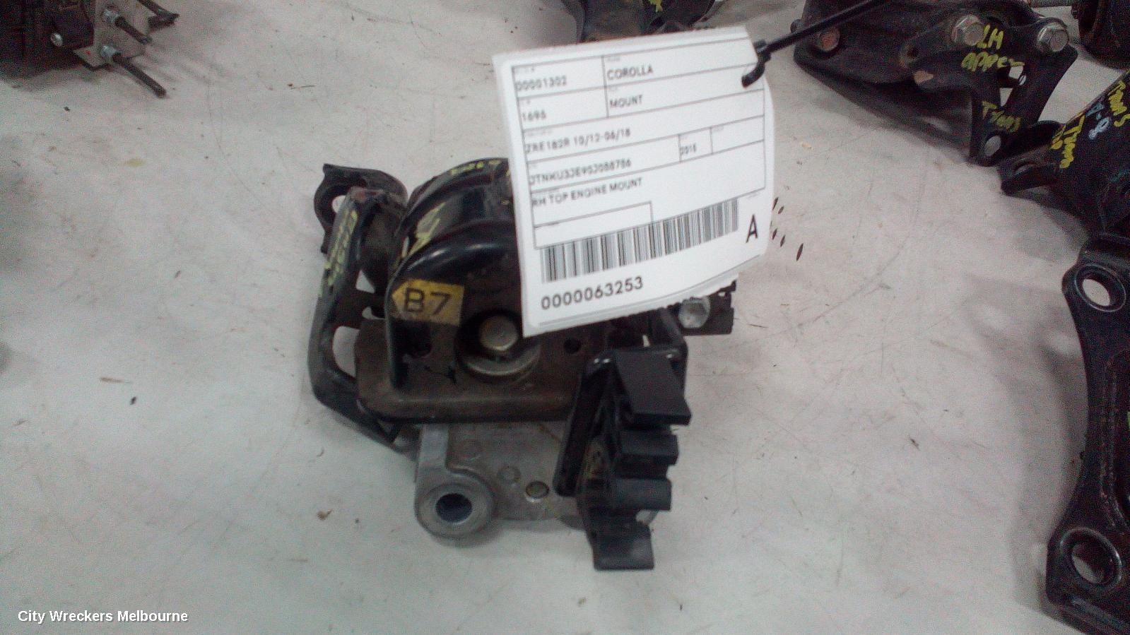 TOYOTA COROLLA MOUNT, ZRE182R 10/2012 - 06/2018