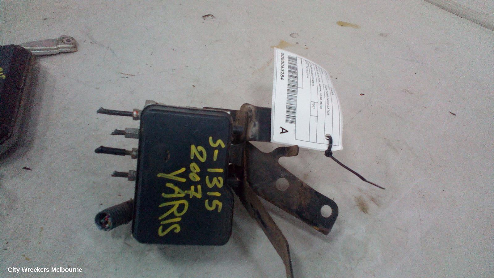 TOYOTA YARIS ABS PUMP/MODULATOR, 3DR/5DR HATCH, NCP9#, 10/2005 - 08/2008