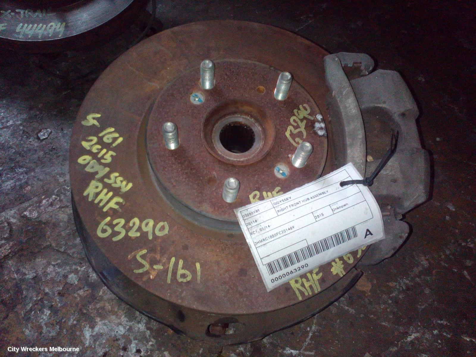 HONDA ODYSSEY RIGHT FRONT HUB ASSEMBLY, RC1, 02/2014 - 03/2022