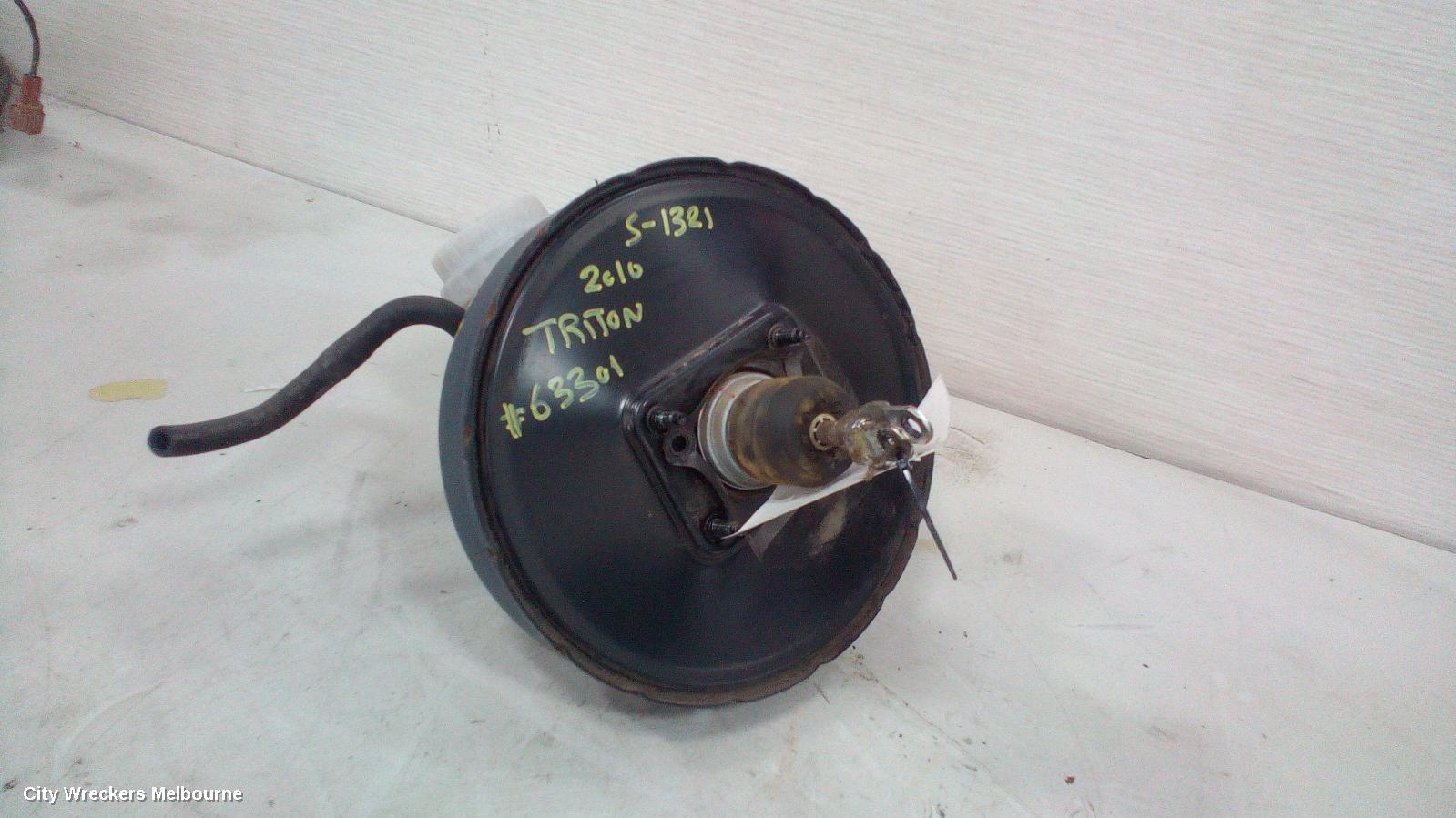 MITSUBISHI TRITON BRAKE BOOSTER, DIESEL, 2.5, NON ELECTRONIC STABILITY CONTROL TYPE, MN, 08/2009 - 04/2015