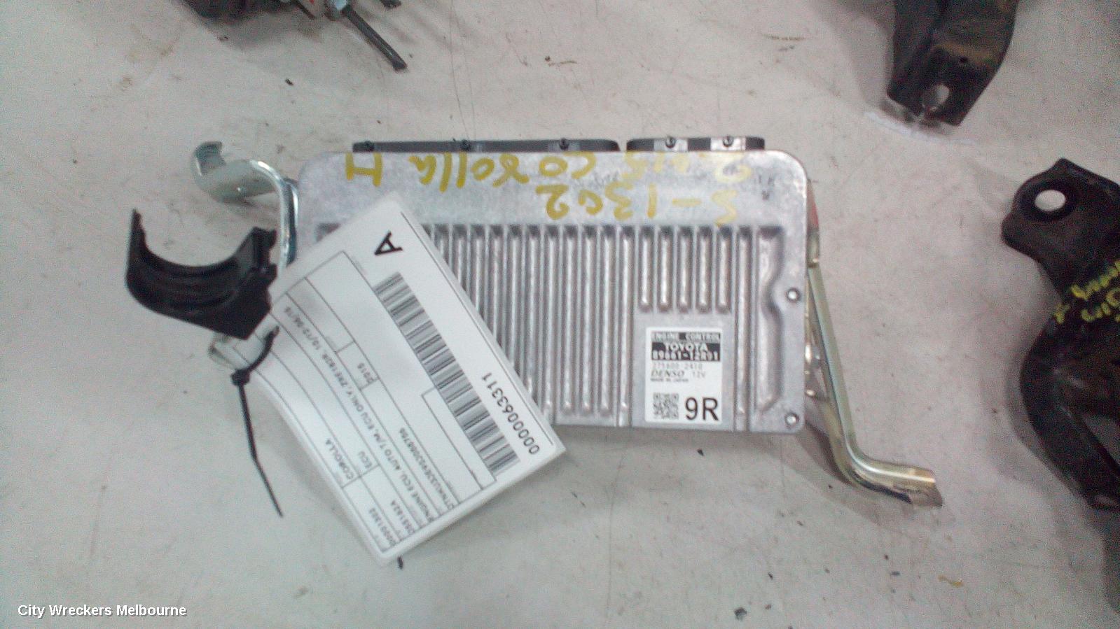 TOYOTA COROLLA ECU, ENGINE ECU, AUTO T/M, ECU ONLY, ZRE182R, 10/2012 - 06/2018