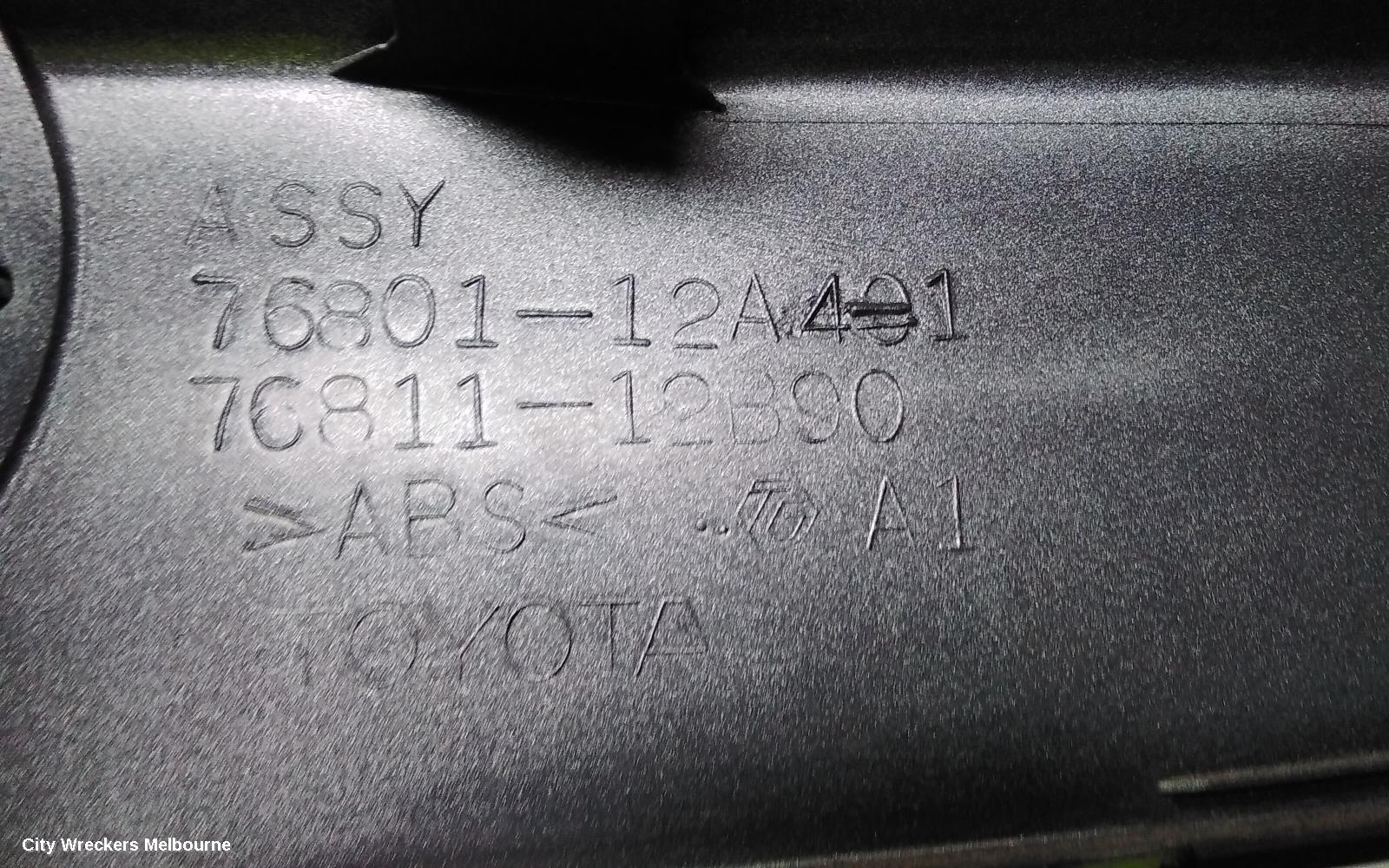 TOYOTA COROLLA REAR GARNISH, TAILGATE GARNISH (CENTRE), ZRE182R, HATCH, 10/2012 - 03/2015