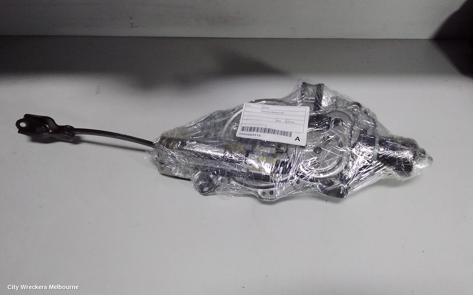 LEXUS RX SERIES TAILGATE REGULATOR, MCU3/GSU3/MHU3#, AUTO, OPENER MOTOR, 04/2003 - 11/2008