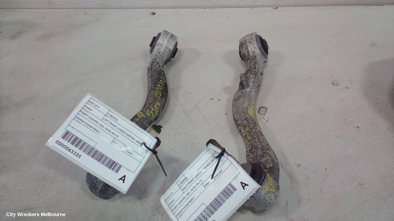 BMW 5 SERIES RIGHT FRONT LOWER CONTROL ARM, FRONT (CURVED), E60, 10/2003 - 04/2010
