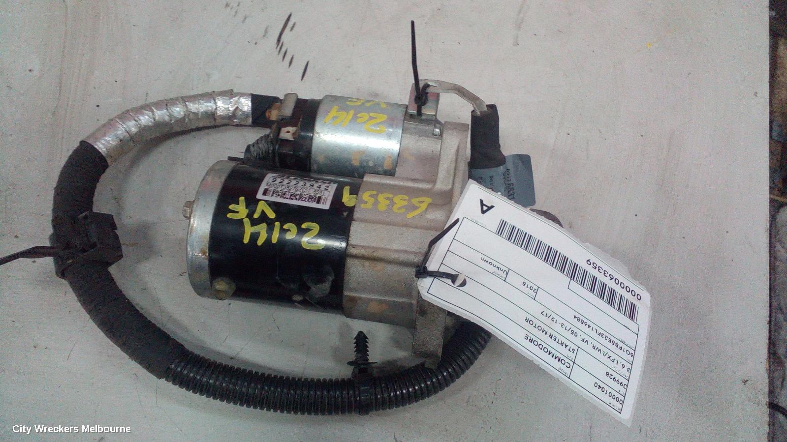 HOLDEN COMMODORE STARTER, 3.6, LFX/LWR, VF, 05/2013 - 12/2017