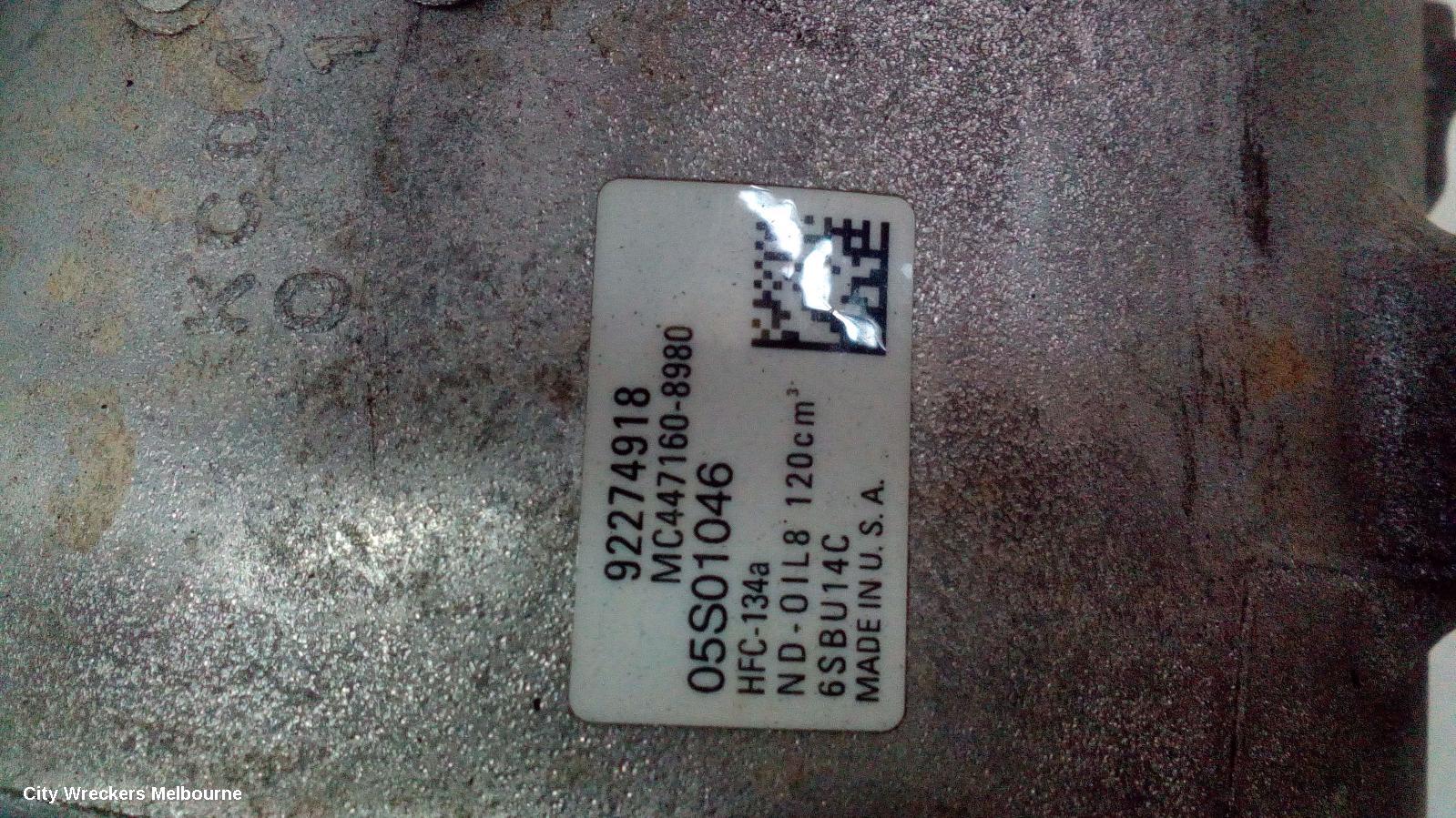 HOLDEN COMMODORE A/C COMPRESSOR, VF, 3.6, 05/2013 - 12/2017