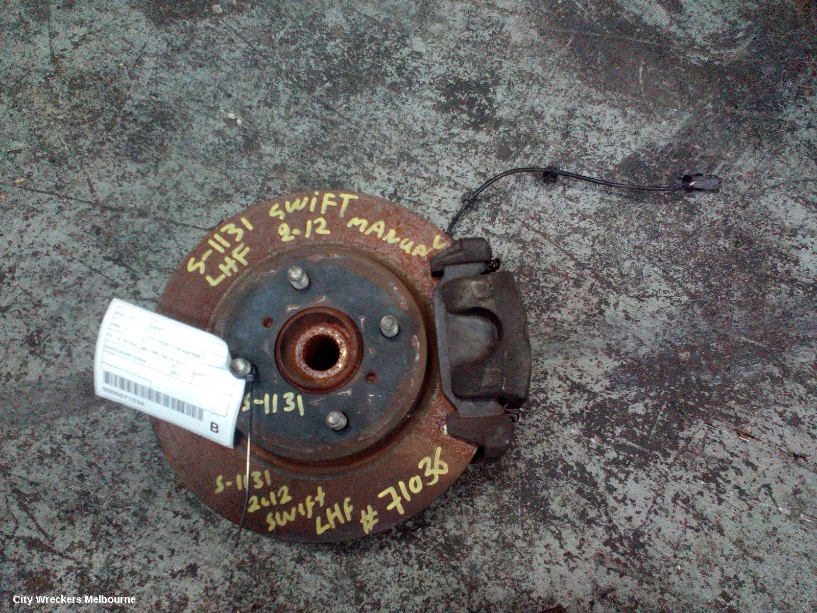 SUZUKI SWIFT LEFT FRONT HUB ASSEMBLY, FZ, 1.4, PETROL, ABS TYPE, 08/2010 - 03/2017