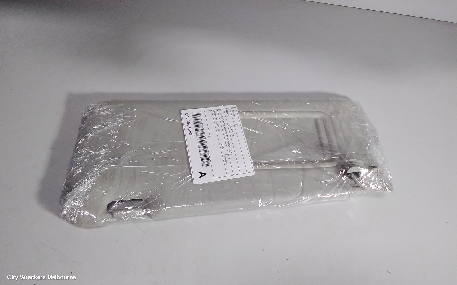 MAZDA 3 SUNVISOR, BL, LH SIDE, NON MIRROR TYPE, 04/2009 - 10/2013
