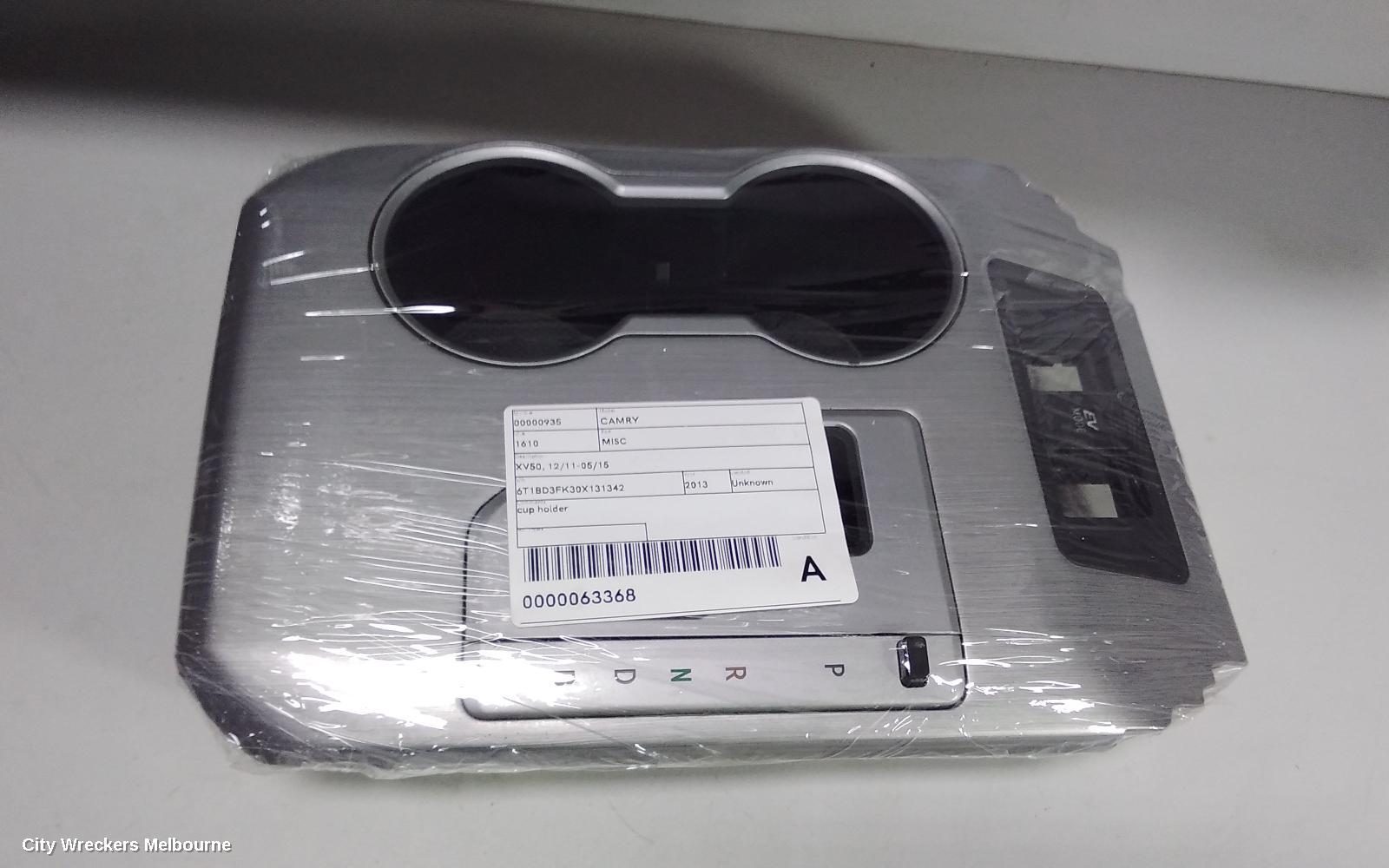 TOYOTA CAMRY, XV50, 12/2011 - 05/2015, CUP HOLDER: 63368