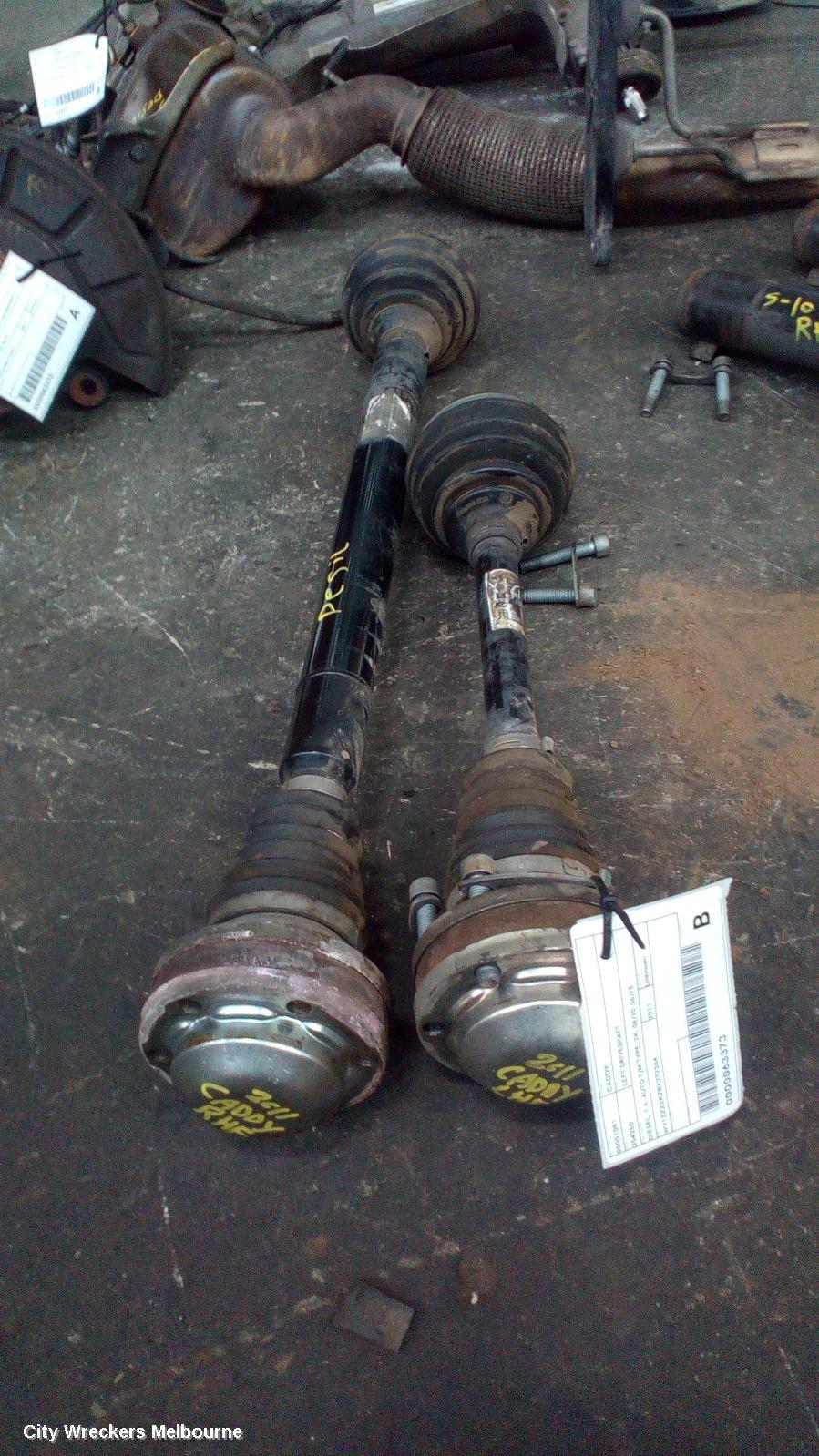 VOLKSWAGEN CADDY LEFT DRIVESHAFT, DIESEL, 1.6, AUTO T/M TYPE, 2K, 08/2010 - 06/2015