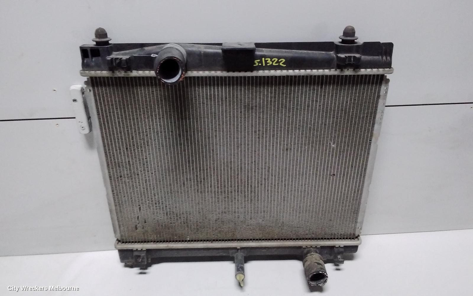 TOYOTA YARIS RADIATOR, MANUAL, 1.3/1.5, NCP9#-NCP13#, 10/2005 - 06/2016 (AUS ONLY)