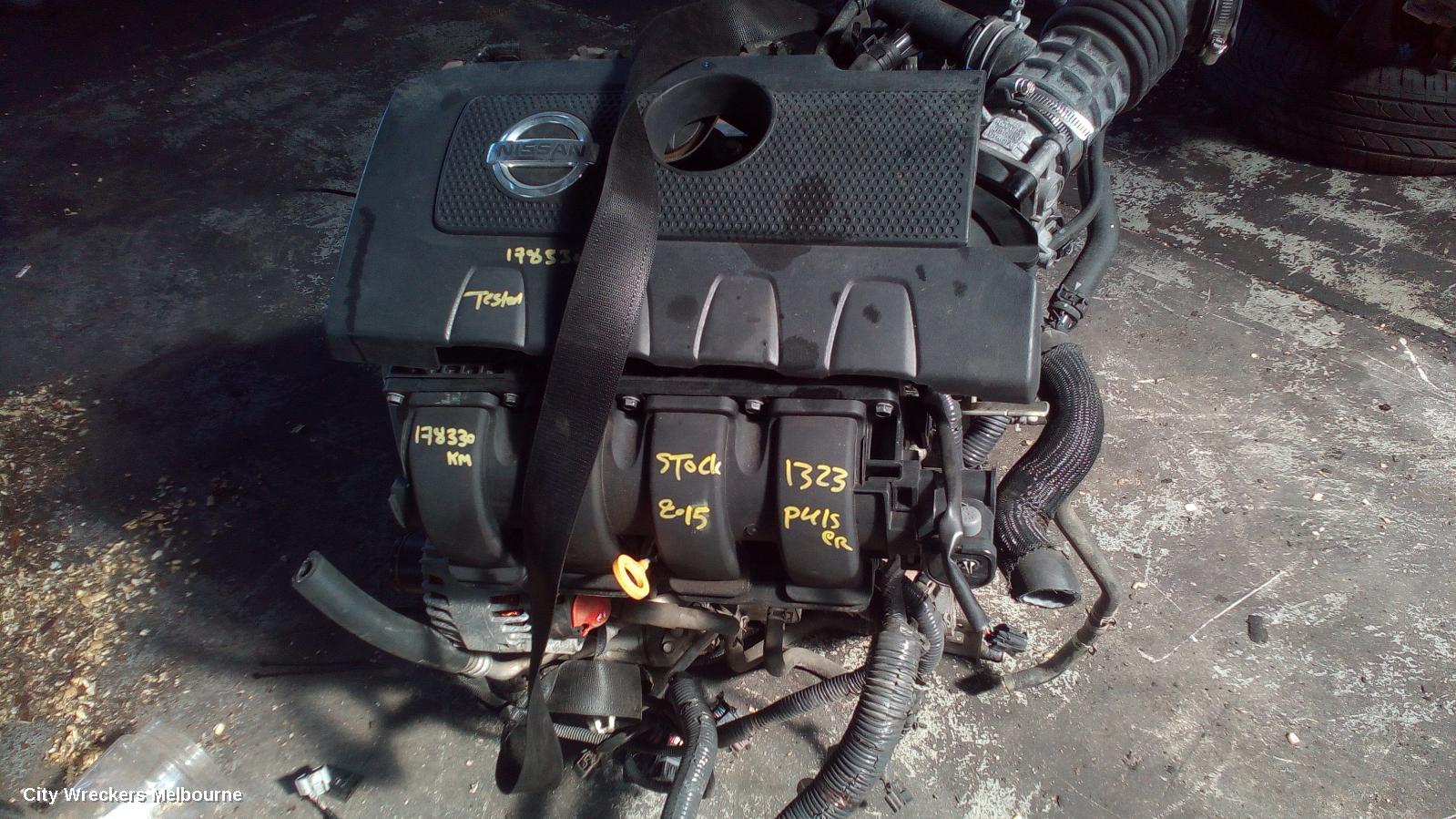NISSAN PULSAR ENGINE, PETROL, 1.8, MRA8DE, B17/C12, 12/2012 - 12/2017