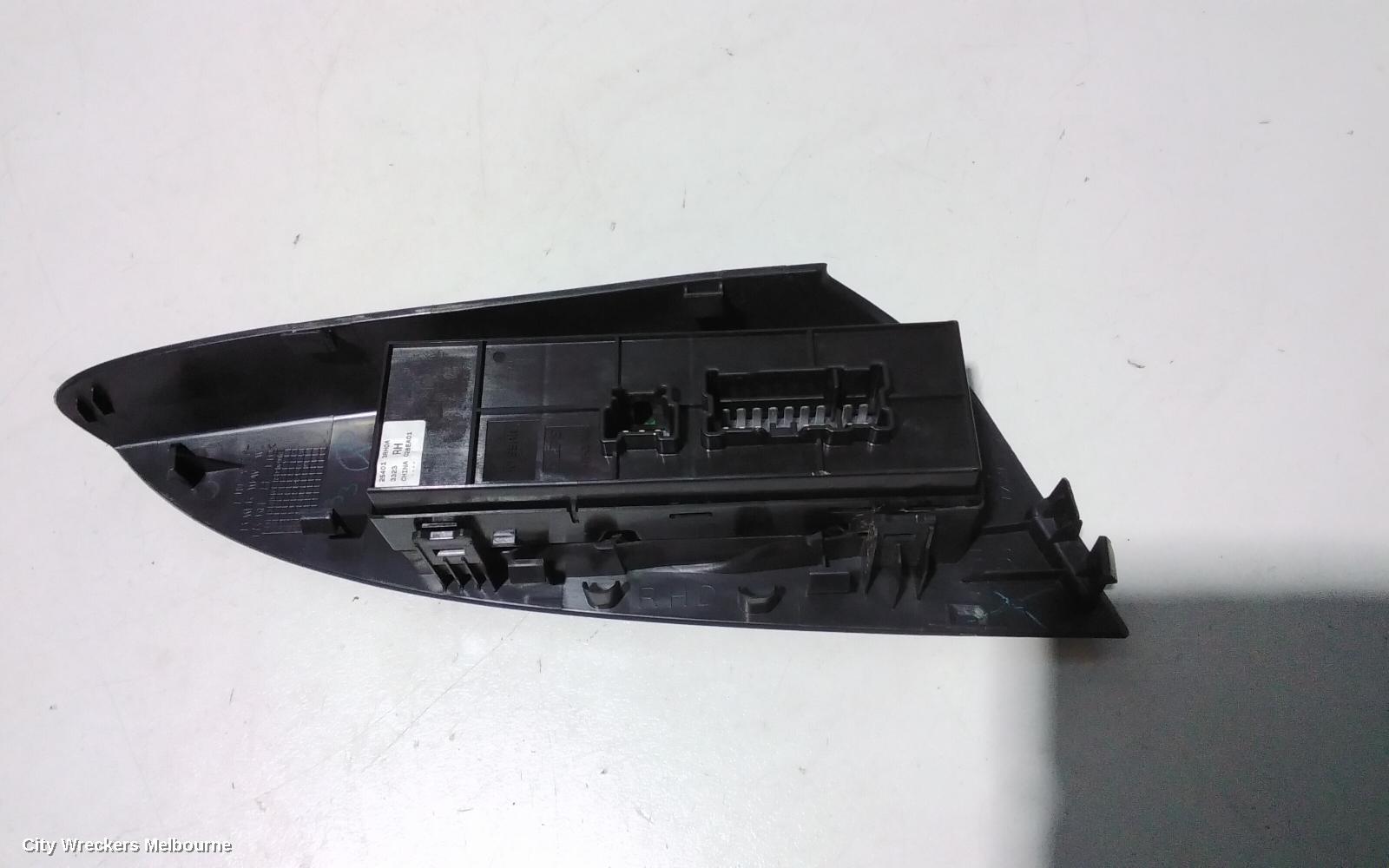 NISSAN PULSAR PWR DR WIND SWITCH, RH FRONT (MASTER SWITCH), SEDAN, B17, 12/2012 - 12/2017