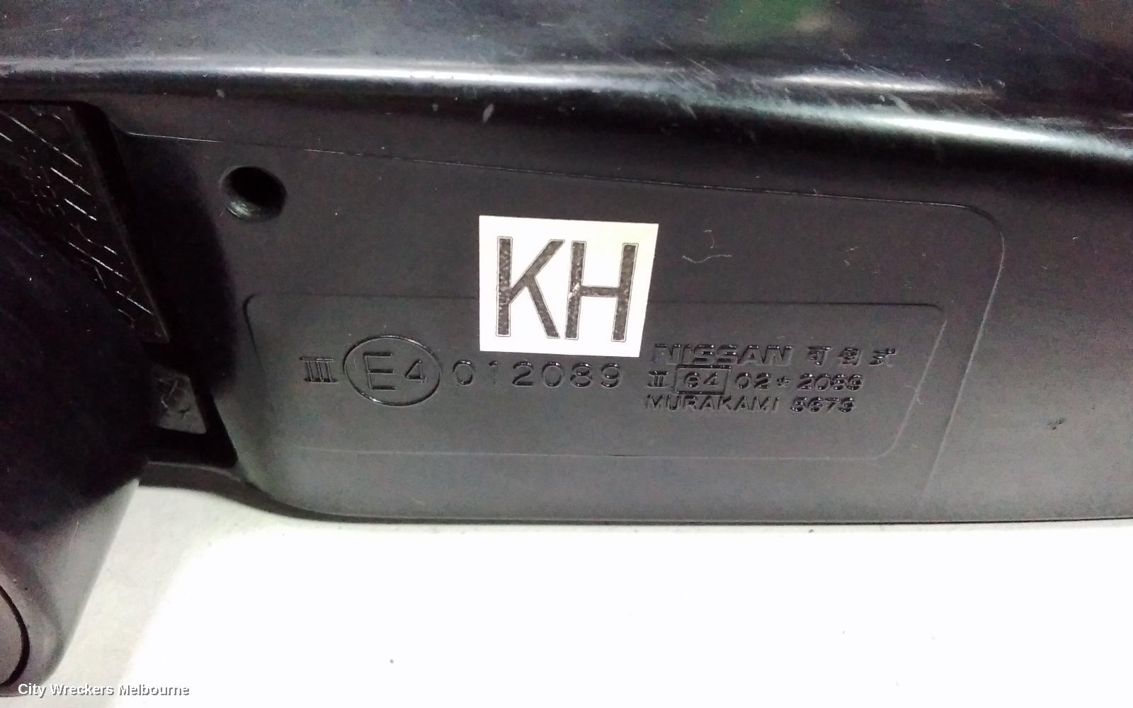 NISSAN NAVARA LEFT DOOR MIRROR, D22, MANUAL, TRAY BACK, LONG ARM TYPE, 04/1997 - 08/2015