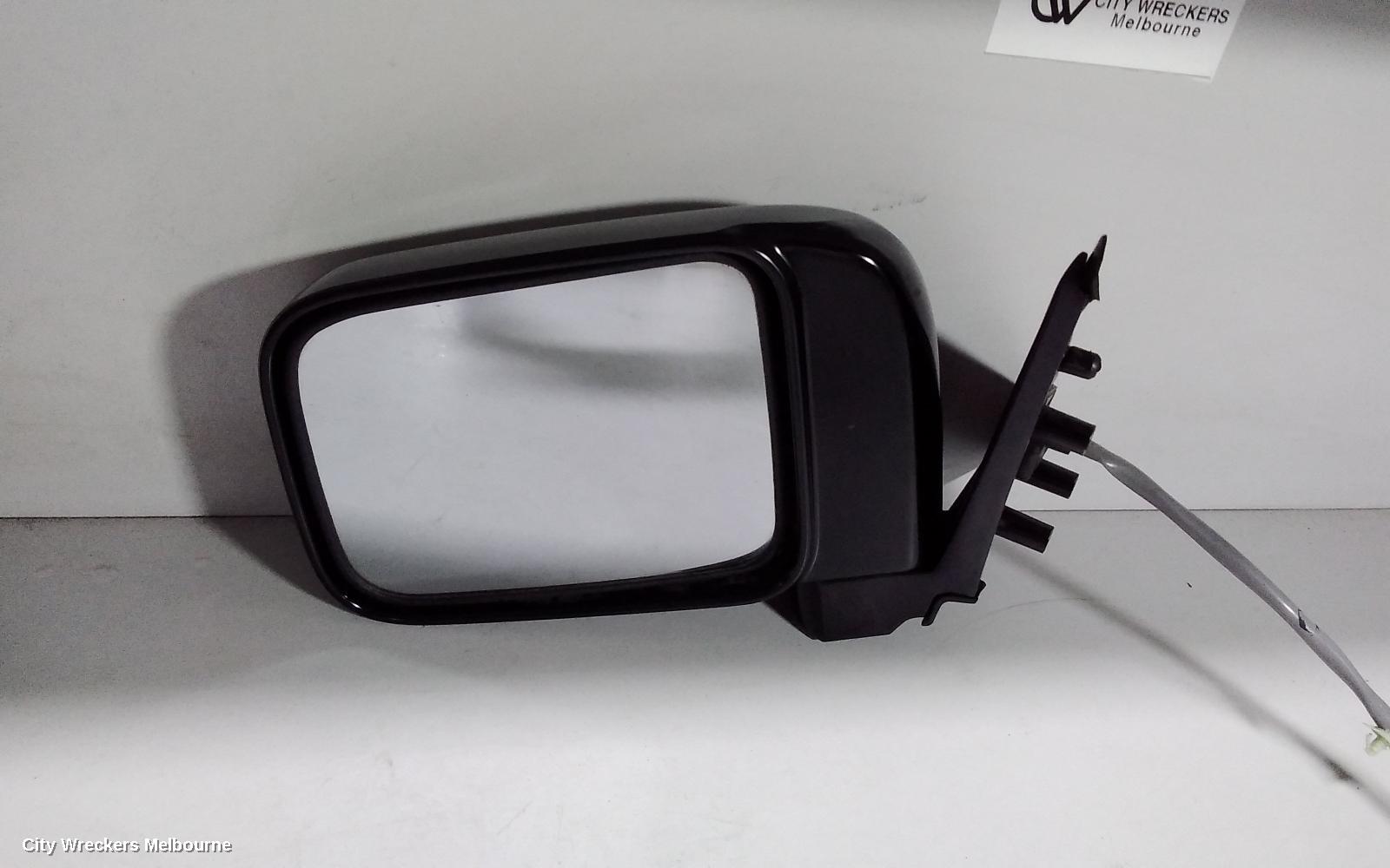 NISSAN NAVARA LEFT DOOR MIRROR, D22, MANUAL, TRAY BACK, LONG ARM TYPE, 04/1997 - 08/2015