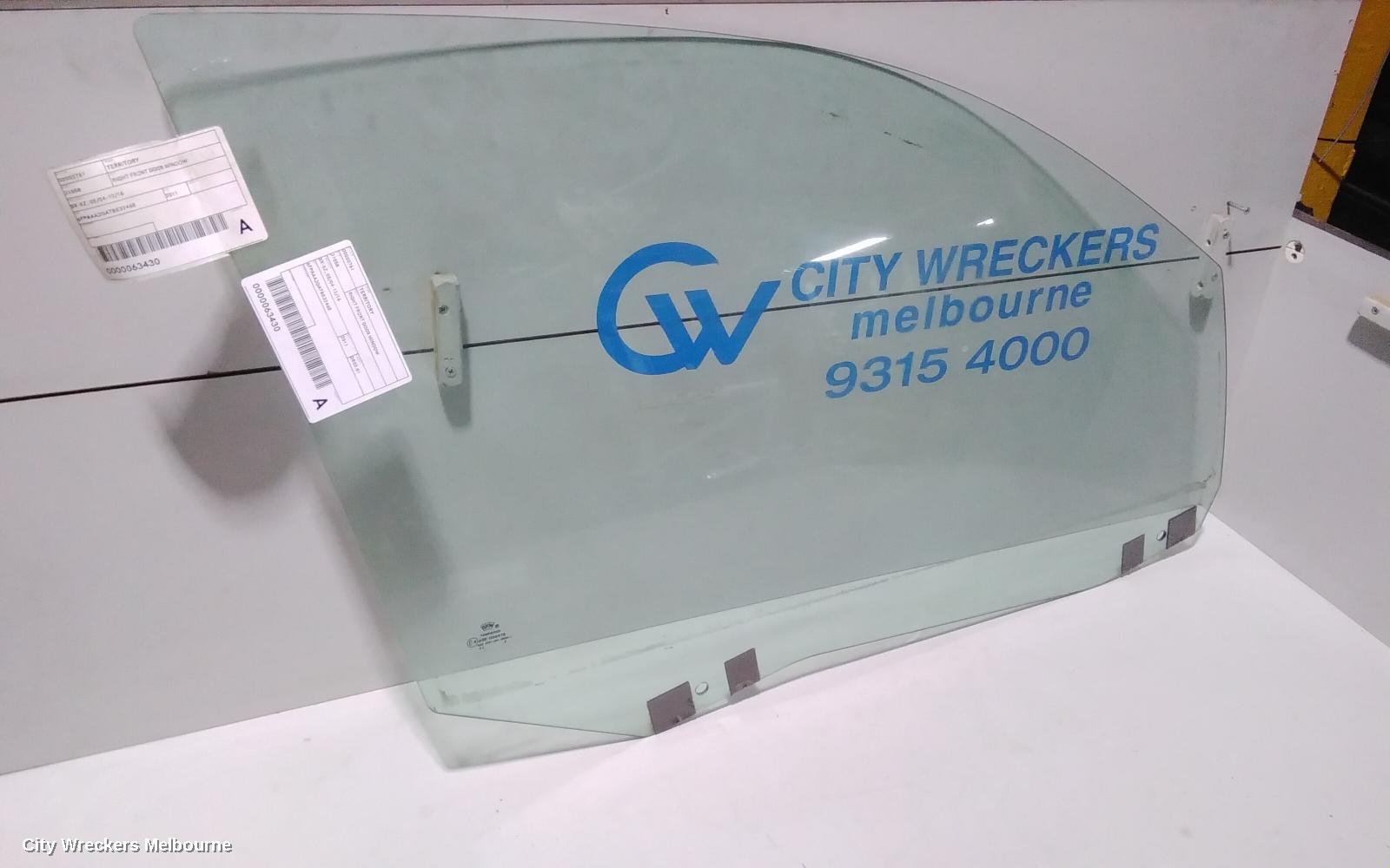 FORD TERRITORY RIGHT FRONT DOOR WINDOW, SX-SZ, 05/2004 - 12/2016