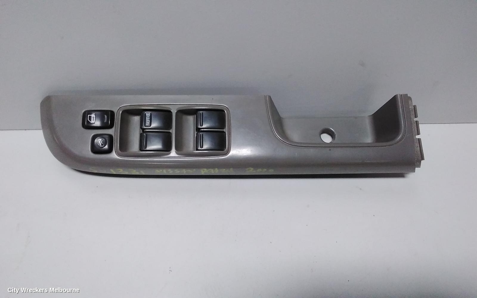 NISSAN PATROL PWR DR WIND SWITCH, RH FRONT (MASTER SWITCH), WAGON, TWO PLUG TYPE, Y61/GU, 12/1997 - 04/2017