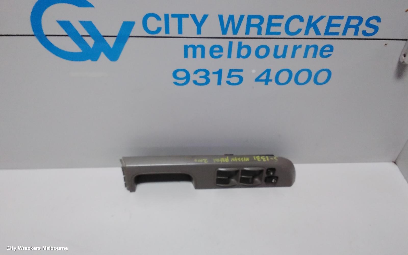 NISSAN PATROL PWR DR WIND SWITCH, RH FRONT (MASTER SWITCH), WAGON, TWO PLUG TYPE, Y61/GU, 12/1997 - 04/2017