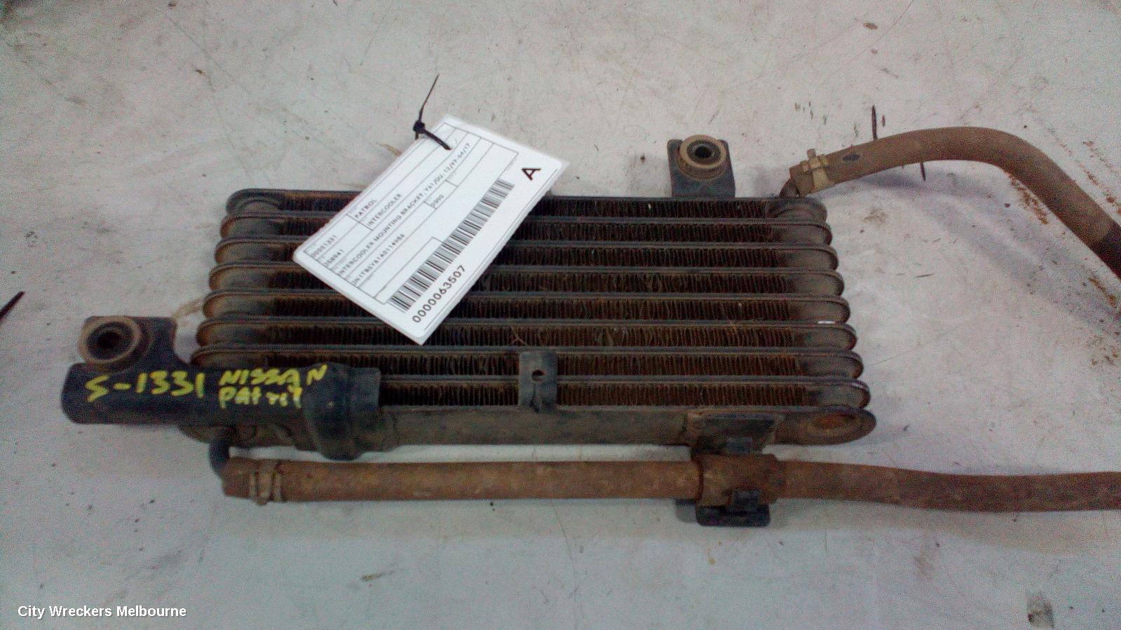 NISSAN PATROL INTERCOOLER, INTERCOOLER MOUNTING BRACKET, Y61/GU, 12/1997 - 04/2017