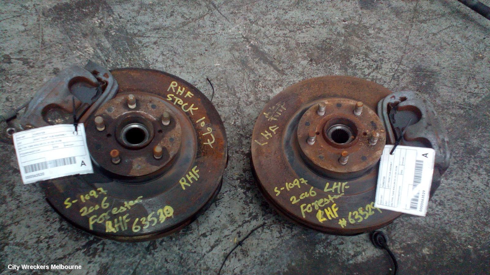 SUBARU FORESTER RIGHT FRONT HUB ASSEMBLY, ABS TYPE, TONE RING ON CV, 01/2000 - 02/2008