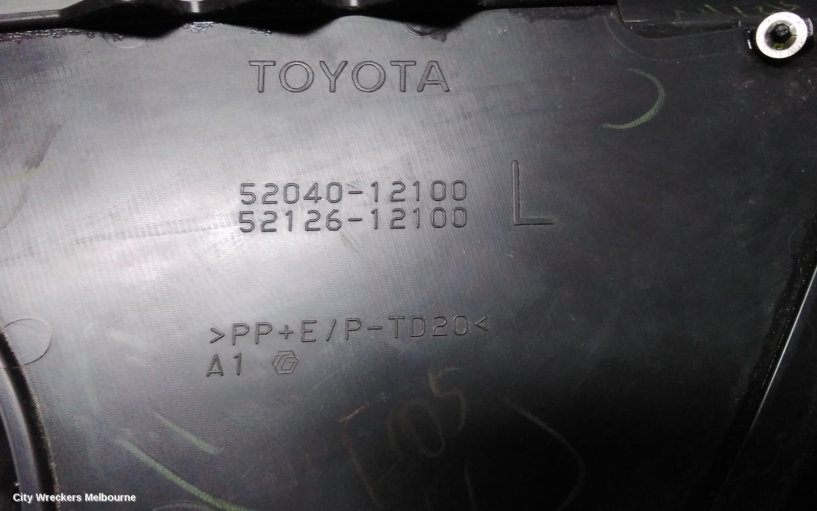 TOYOTA COROLLA LEFT INDICATOR/FOG/SIDE, BUMPER FOGLAMP, ZRE182R/ZWE186R, HATCH, 03/2015 - 06/2018