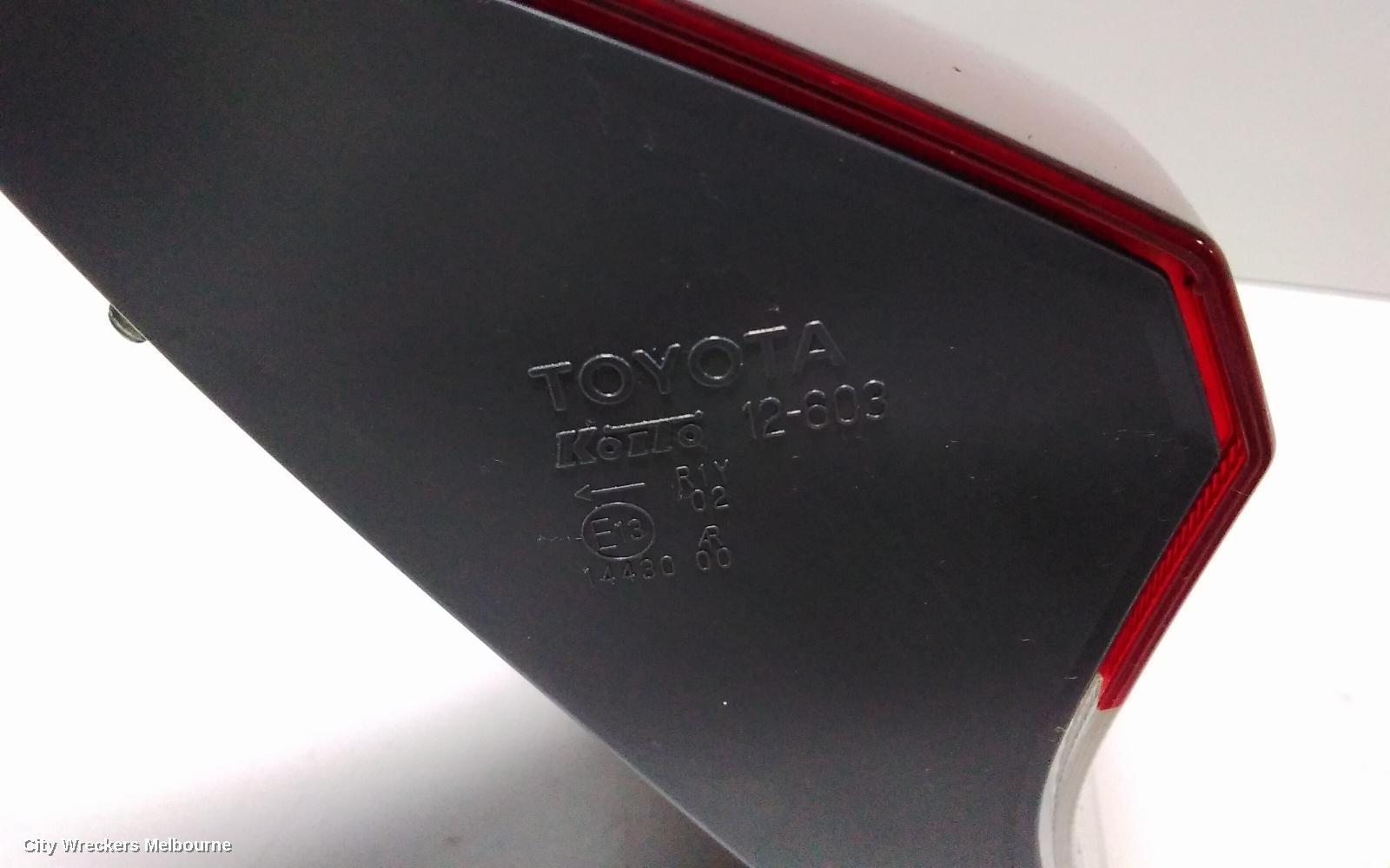 TOYOTA COROLLA REAR GARNISH, TAILGATE LAMP (LH SIDE), ZRE182R/ZWE186R, HATCH, 03/2015 - 06/2018