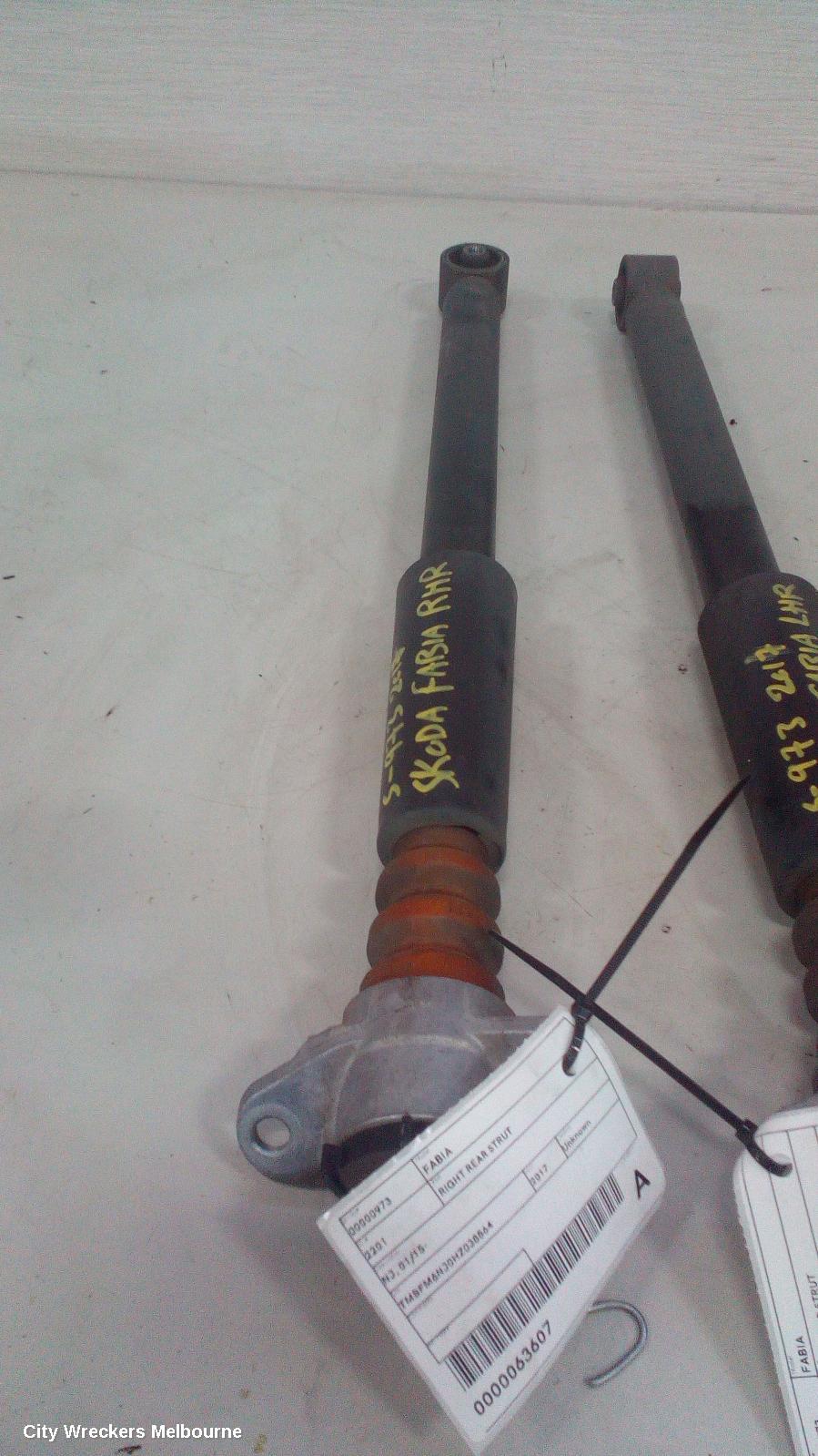 SKODA FABIA RIGHT REAR STRUT, NJ, 01/2015 - 08/2021
