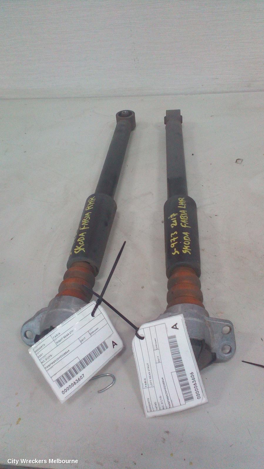SKODA FABIA RIGHT REAR STRUT, NJ, 01/2015 - 08/2021