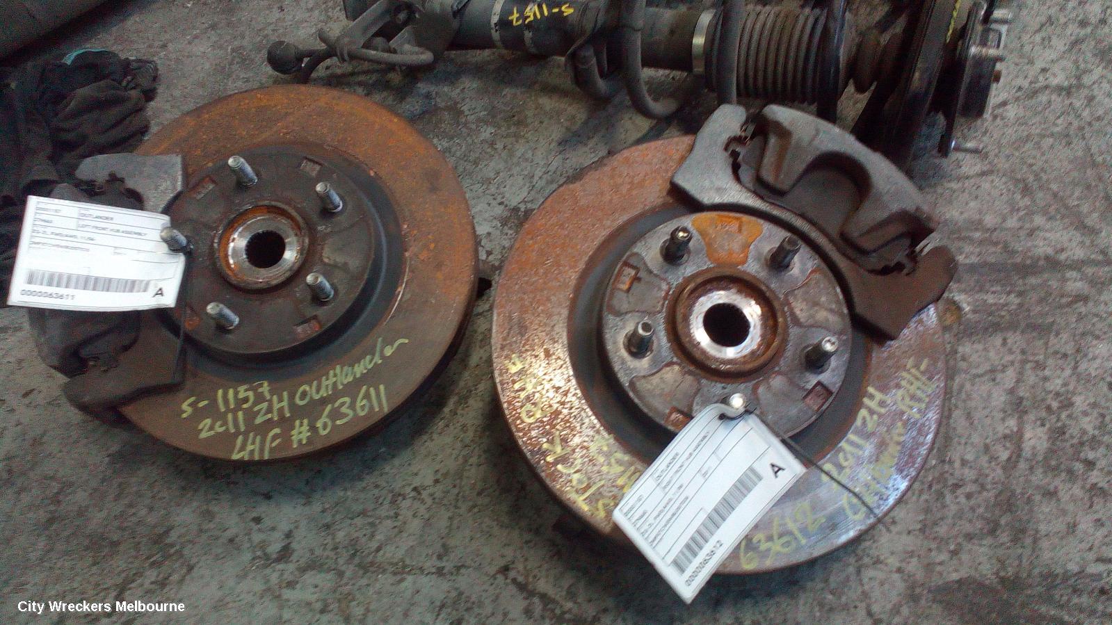 MITSUBISHI OUTLANDER LEFT FRONT HUB ASSEMBLY, ZG-ZL, FWD/AWD, 11/2006 ONWARDS
