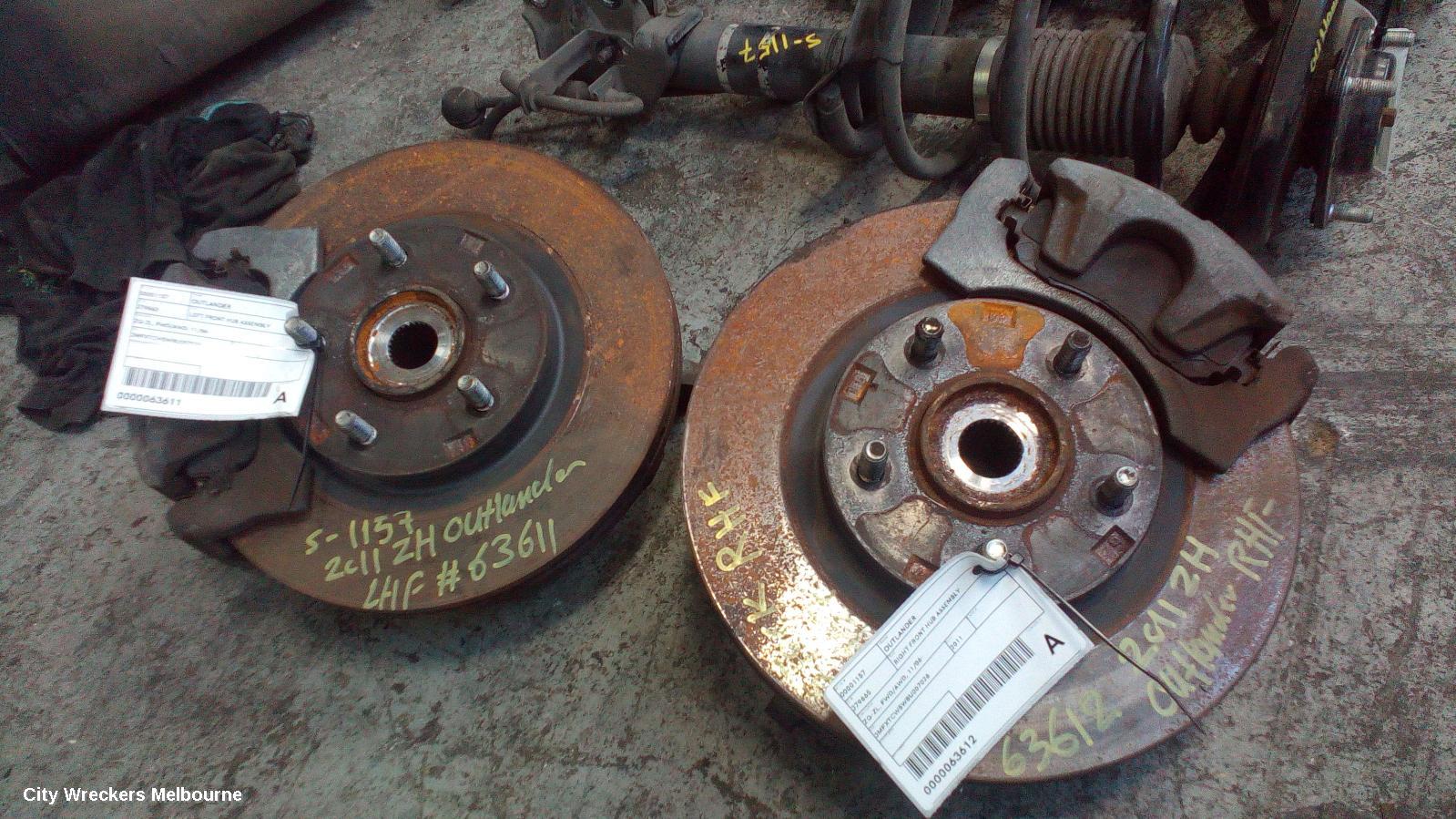 MITSUBISHI OUTLANDER RIGHT FRONT HUB ASSEMBLY, ZG-ZL, FWD/AWD, 11/2006 ONWARDS