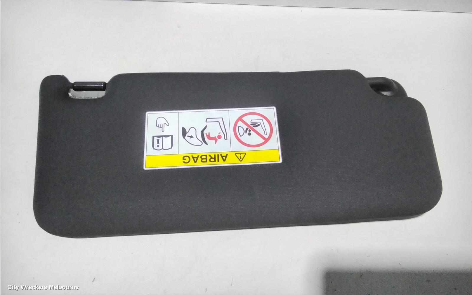 HONDA CIVIC SUNVISOR, 10TH GEN, LH SIDE, BLACK, CLOTH, 05/2016 - 08/2021