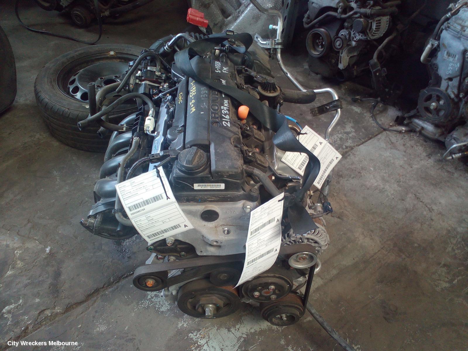 HONDA CIVIC ENGINE, PETROL, 1.8, 10TH GEN, 05/2016 ONWARDS