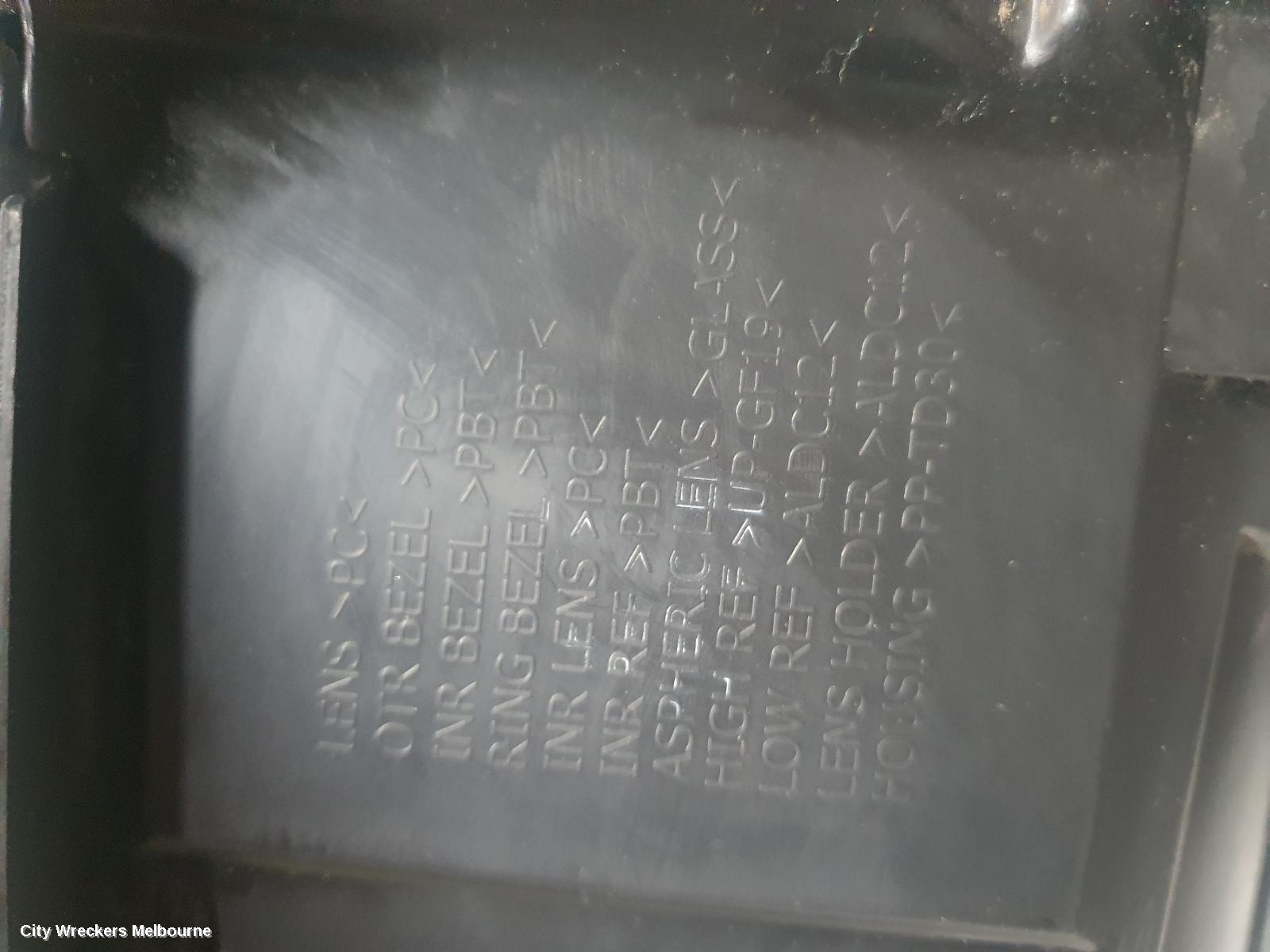 HOLDEN CAPTIVA LEFT HEADLAMP, CG, CAPTIVA 7 (4TH VIN = C), GREY SURROUND, 01/2011 - 09/2015