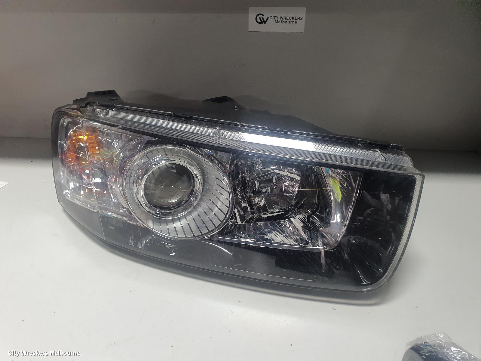 HOLDEN CAPTIVA RIGHT HEADLAMP, CG, CAPTIVA 7 (4TH VIN = C), BLACK SURROUND, 01/2011 - 09/2015