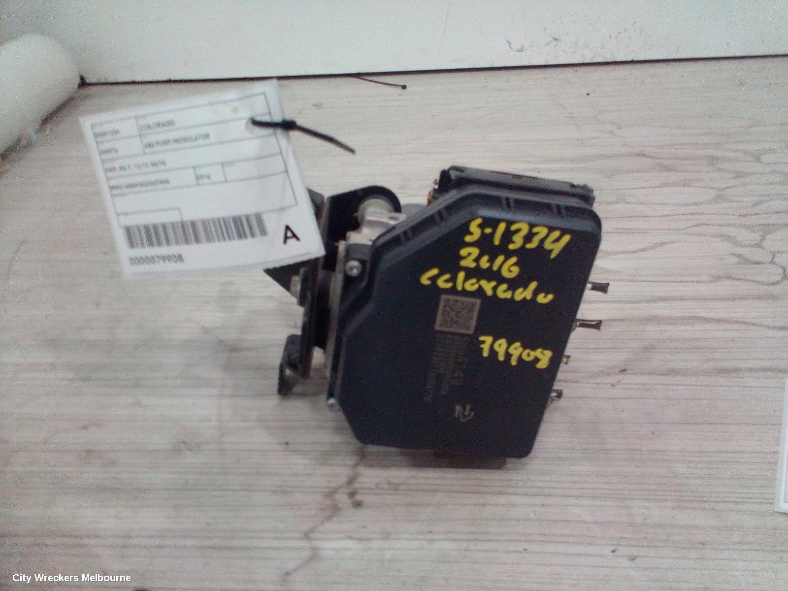 HOLDEN COLORADO ABS PUMP/MODULATOR, RG/RG7, P/N 1013387990, 01/2012 - 12/2020