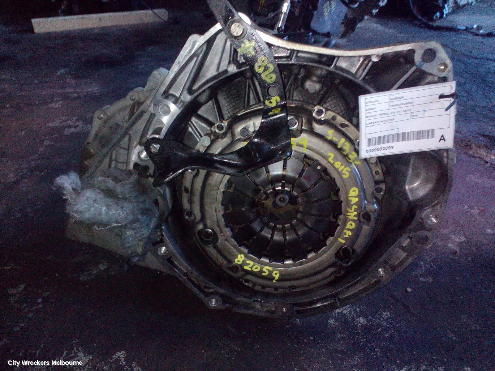NISSAN QASHQAI TRANS/GEARBOX, MANUAL, PETROL, 2.0, J11, 06/2014 ONWARDS