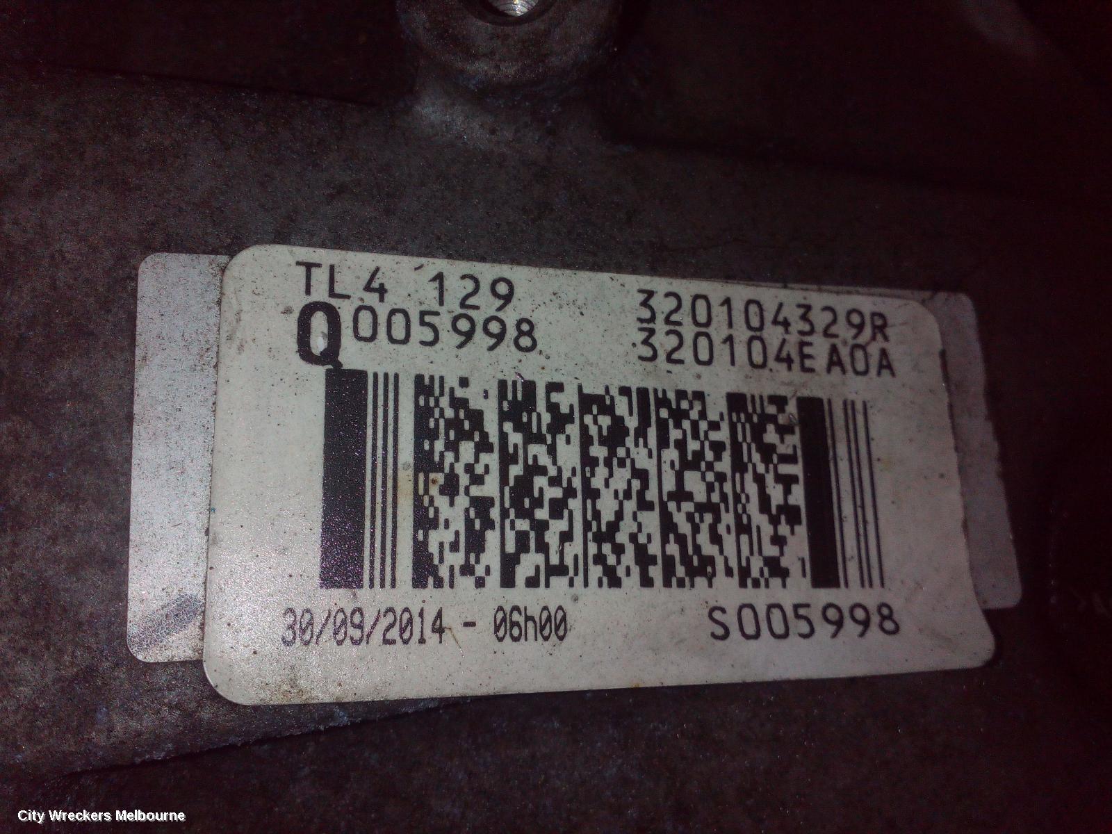 NISSAN QASHQAI TRANS/GEARBOX, MANUAL, PETROL, 2.0, J11, 06/2014 ONWARDS