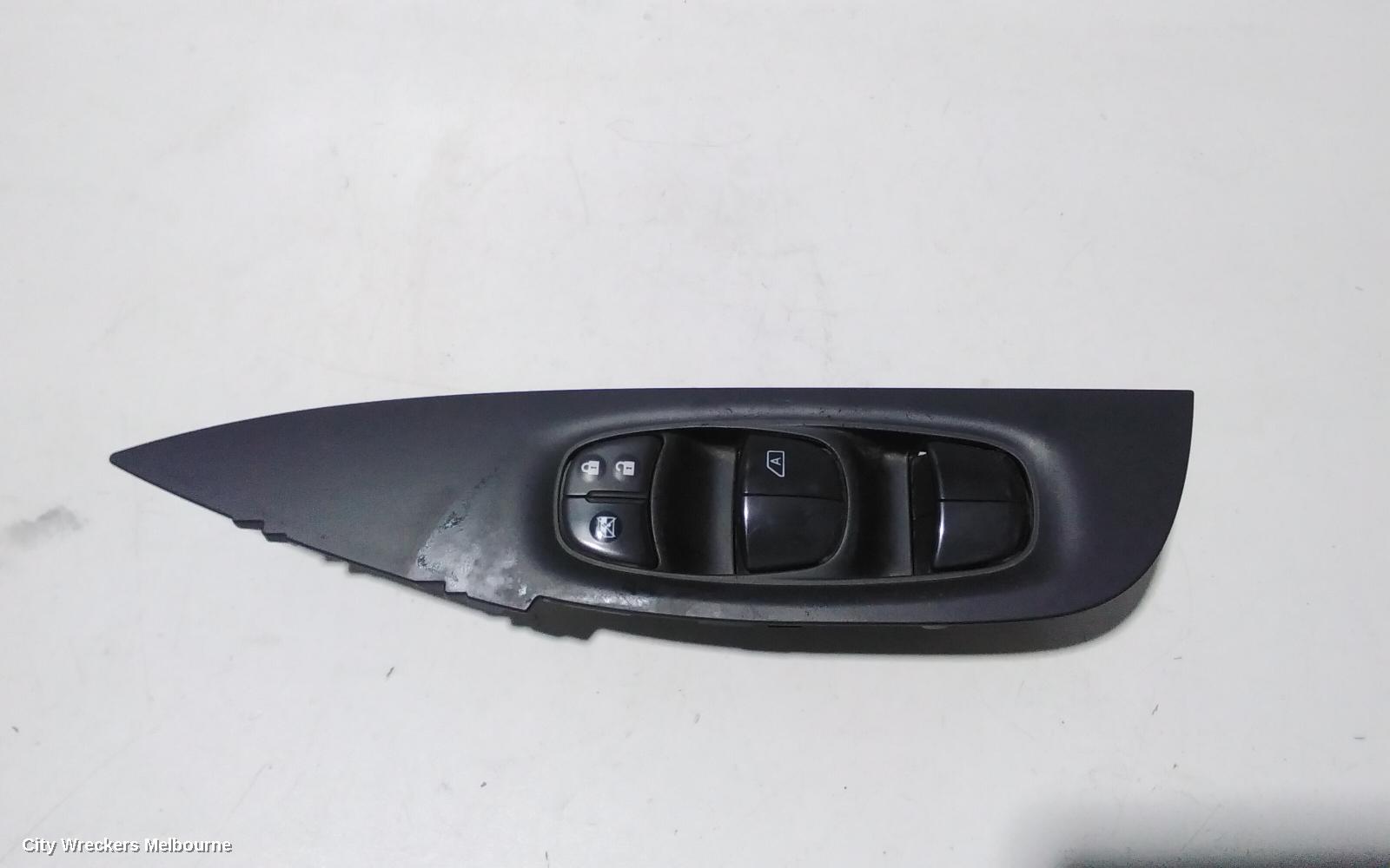 NISSAN QASHQAI PWR DR WIND SWITCH, RH FRONT (MASTER SWITCH), EARLY TYPE (ONLY DRIVERS DOOR AUTO TYPE), J11, 06/2014 - 06/2017