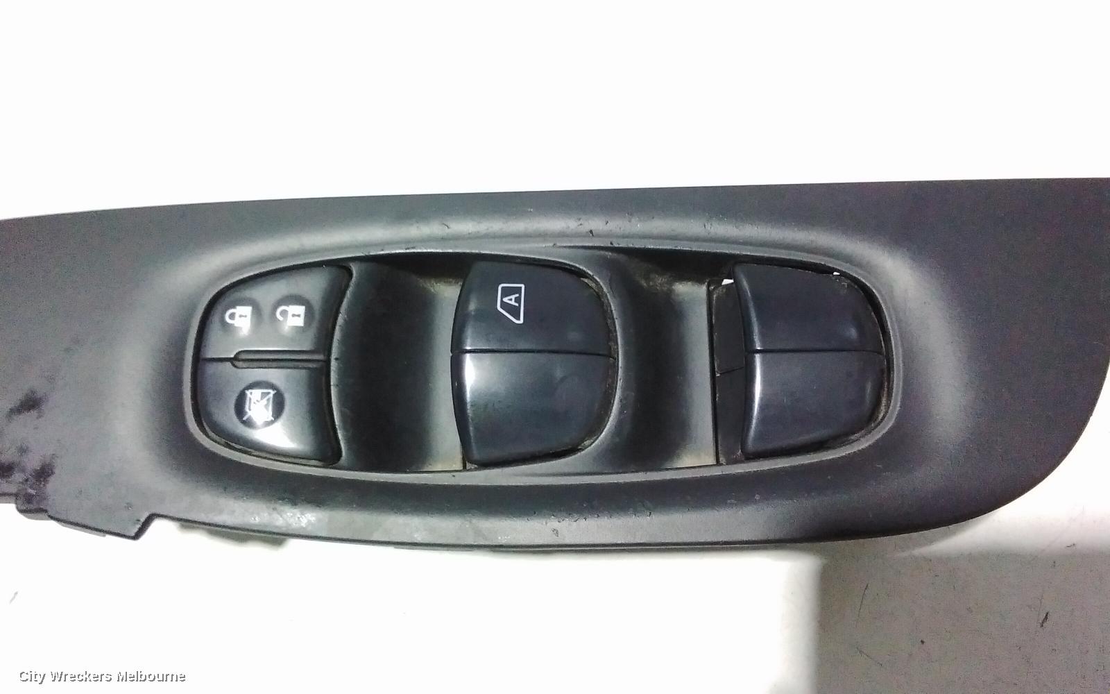 NISSAN QASHQAI PWR DR WIND SWITCH, RH FRONT (MASTER SWITCH), EARLY TYPE (ONLY DRIVERS DOOR AUTO TYPE), J11, 06/2014 - 06/2017