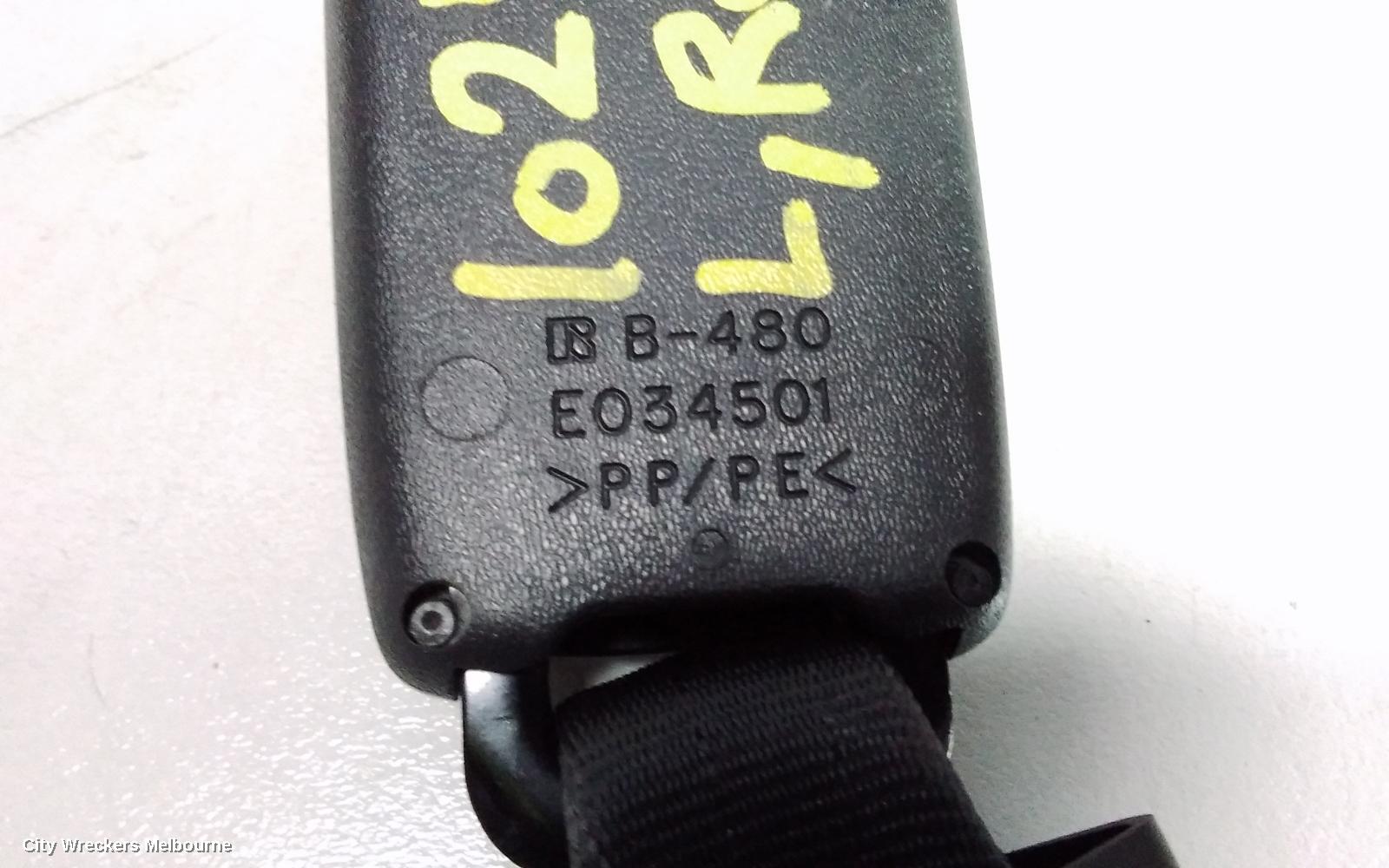 TOYOTA RAV4 SEATBELT/STALK, LH REAR 2ND ROW, SEAT BELT STALK ONLY, ACA33/ACA38, 11/2005 - 11/2012