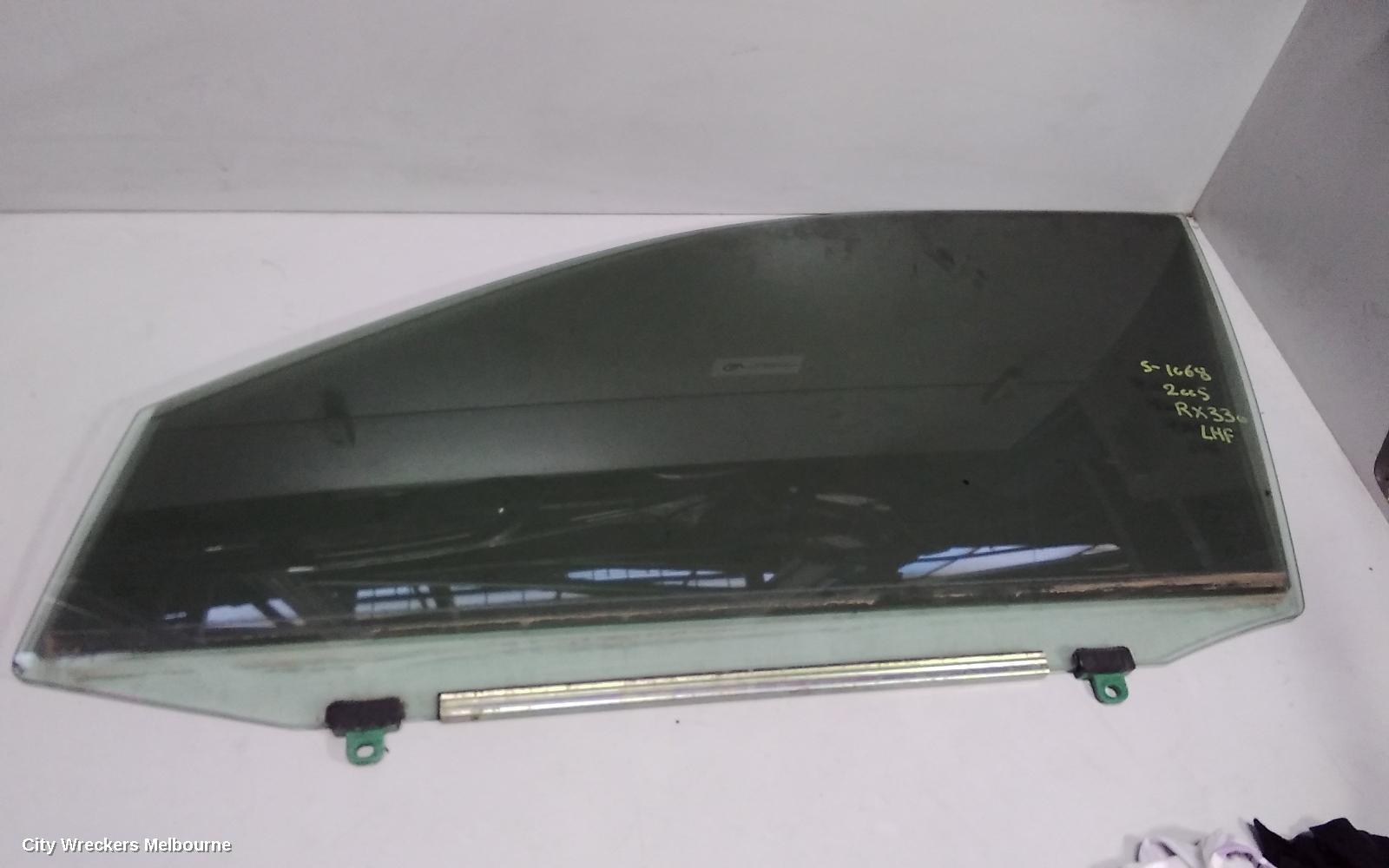 LEXUS RX SERIES LEFT FRONT DOOR WINDOW, MCU3#, 04/2003 - 11/2005