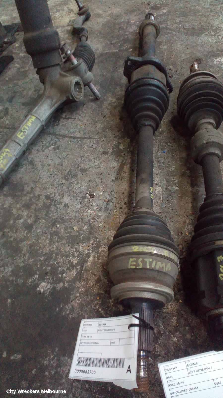 TOYOTA ESTIMA RIGHT DRIVESHAFT, XR50, 05-19