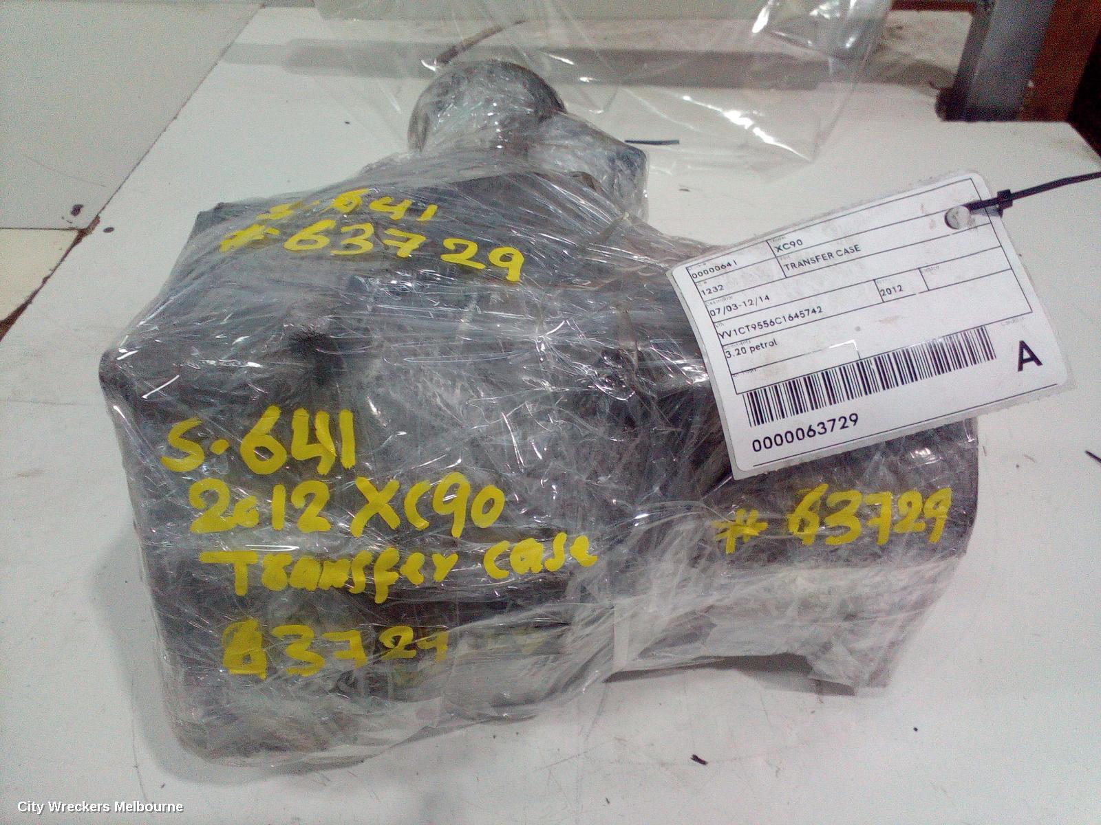 VOLVO XC90 TRANSFER CASE, AUTO, PETROL, 3.2, 6 SPEED, 03/2007 - 12/2014
