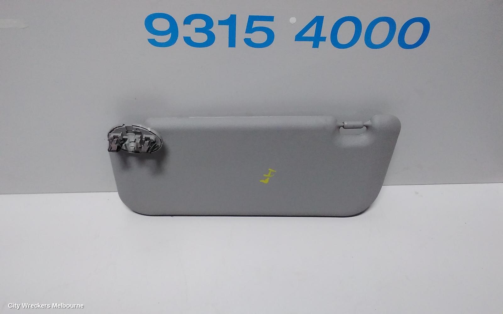 TOYOTA YARIS SUNVISOR, NCP9#, LH SIDE, NON MIRROR TYPE, 10/2005 - 06/2016