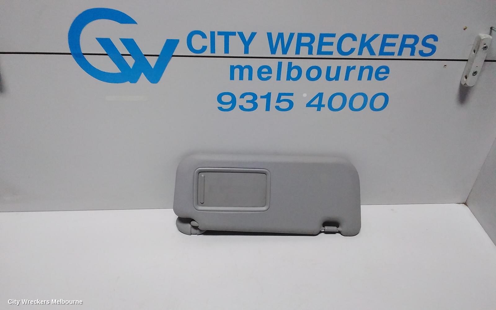 TOYOTA YARIS SUNVISOR, NCP9#, RH SIDE, NON MIRROR TYPE, 10/2005 - 06/2016