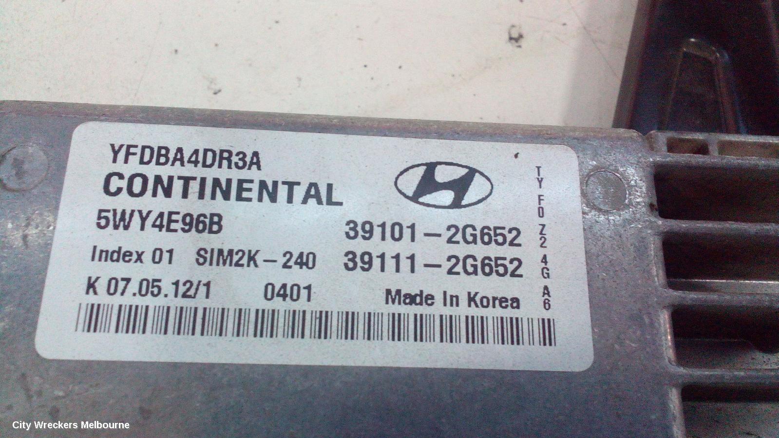 HYUNDAI I45 ECU, ENGINE ECU, 2.4, G4KJ, AUTO TM, ECU ONLY, YF, 02/2010 - 04/2014