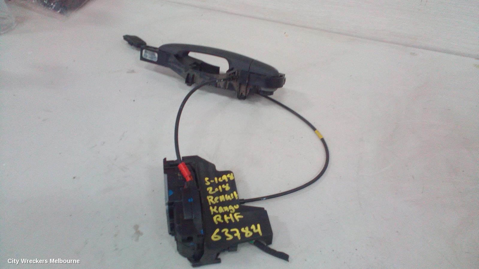 RENAULT KANGOO DOOR/BOOT/GATE LOCK, RIGHT FRONT DOOR LOCK, X61, 10/2010 ONWARDS