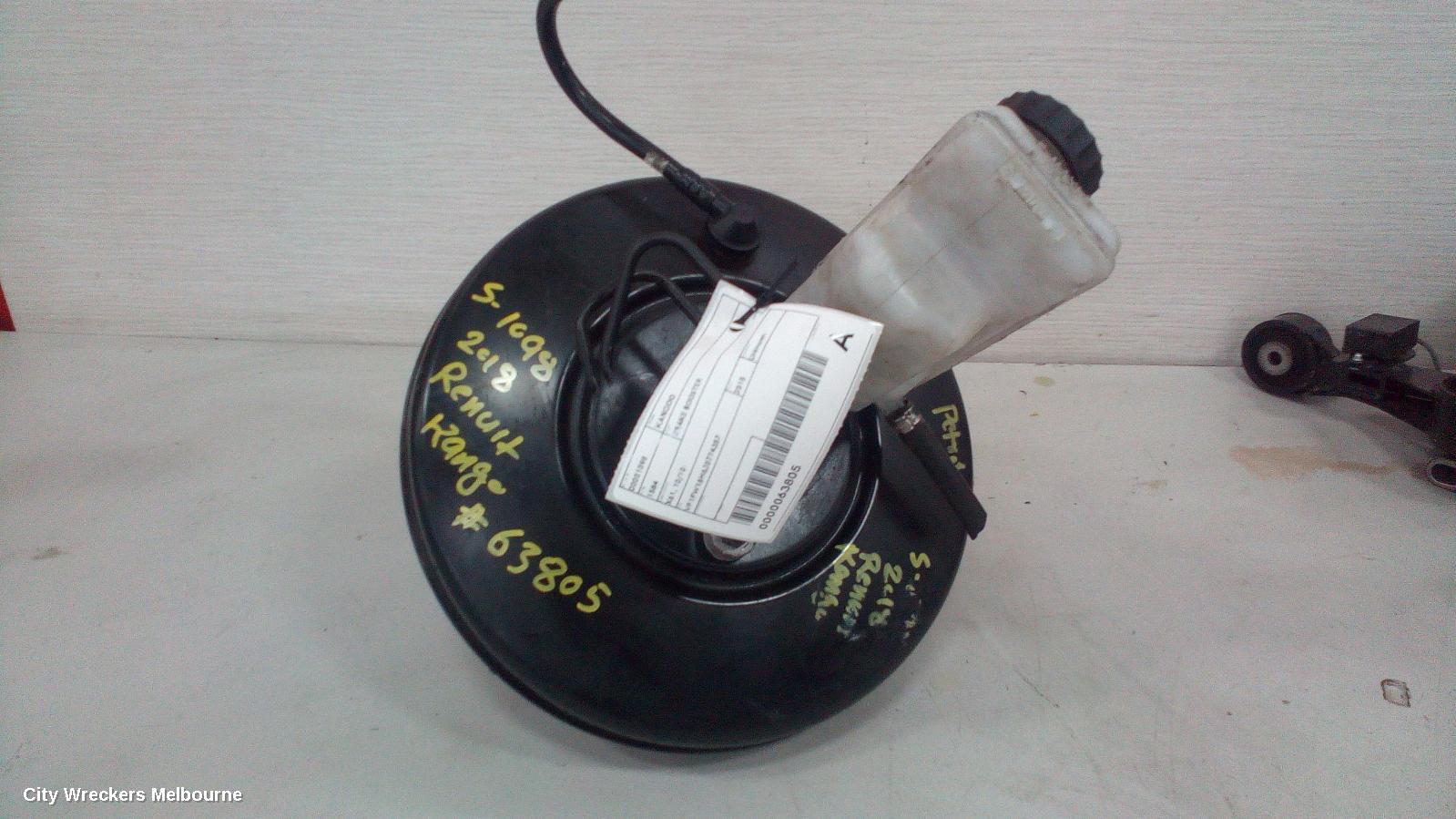 RENAULT KANGOO BRAKE BOOSTER, X61, 10/2010 - 02/2022