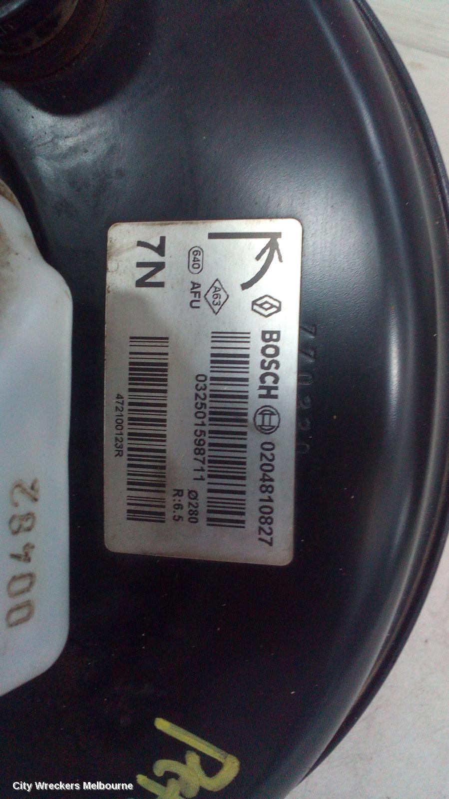 RENAULT KANGOO BRAKE BOOSTER, X61, 10/2010 - 02/2022
